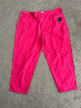 New Eloquii Pink Straight-Leg Jean Pants
